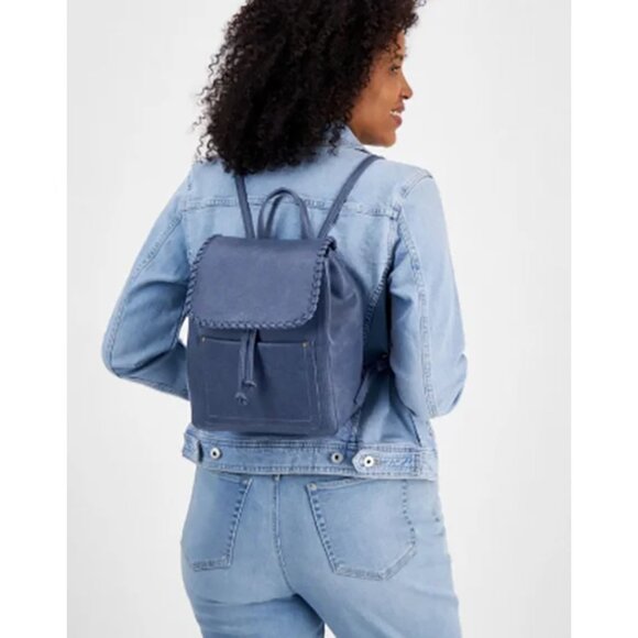 Style & Co Whip-Stitch Backpack – Moonlight Blue - Picture 4 of 11